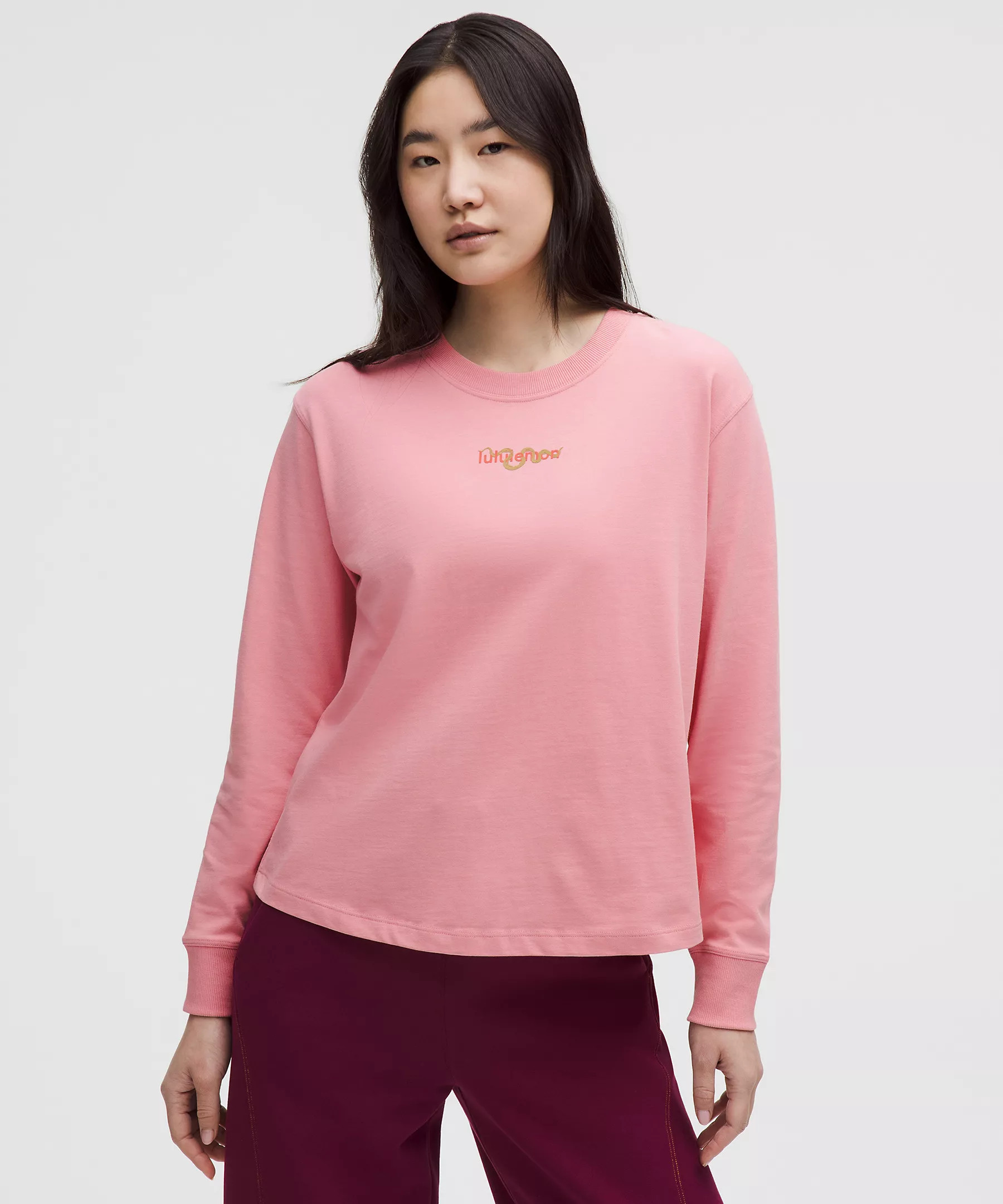 Lunar New Year Relaxed-Fit Cotton Jersey Long-Sleeve Shirt | Women's Long Sleeve Shirts | lululem... | Lululemon (US)