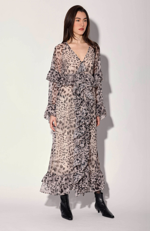 Walter Baker Alicia Dress in Tibet Leopard /Multicolor at Nordstrom, Size X-Small | Nordstrom