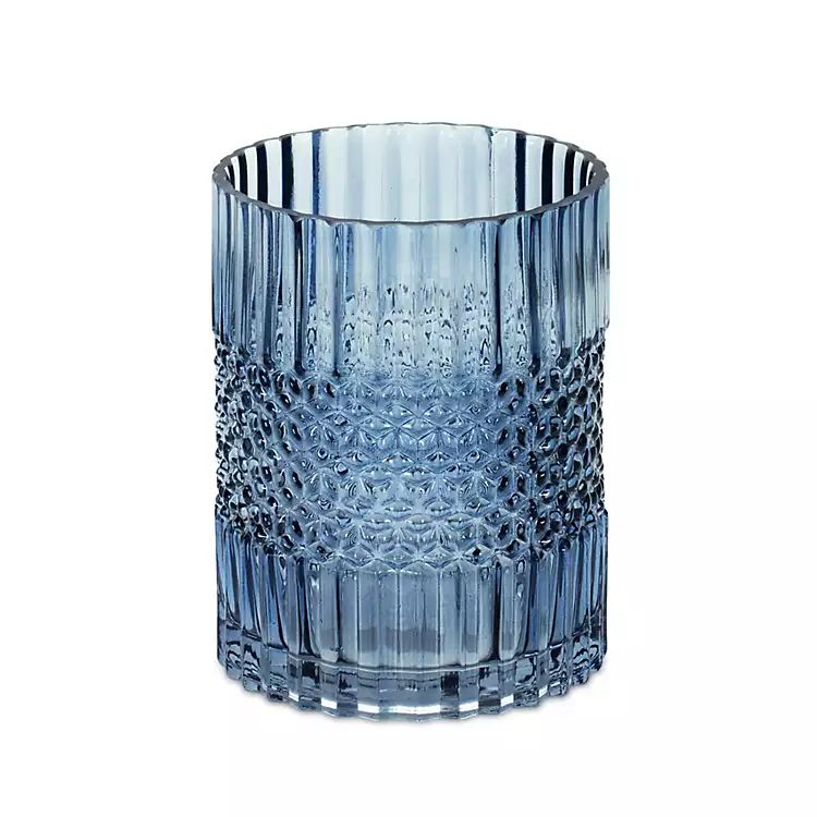 Cool Blue Textured Glass Vase, 8 in. | Kirkland's Home