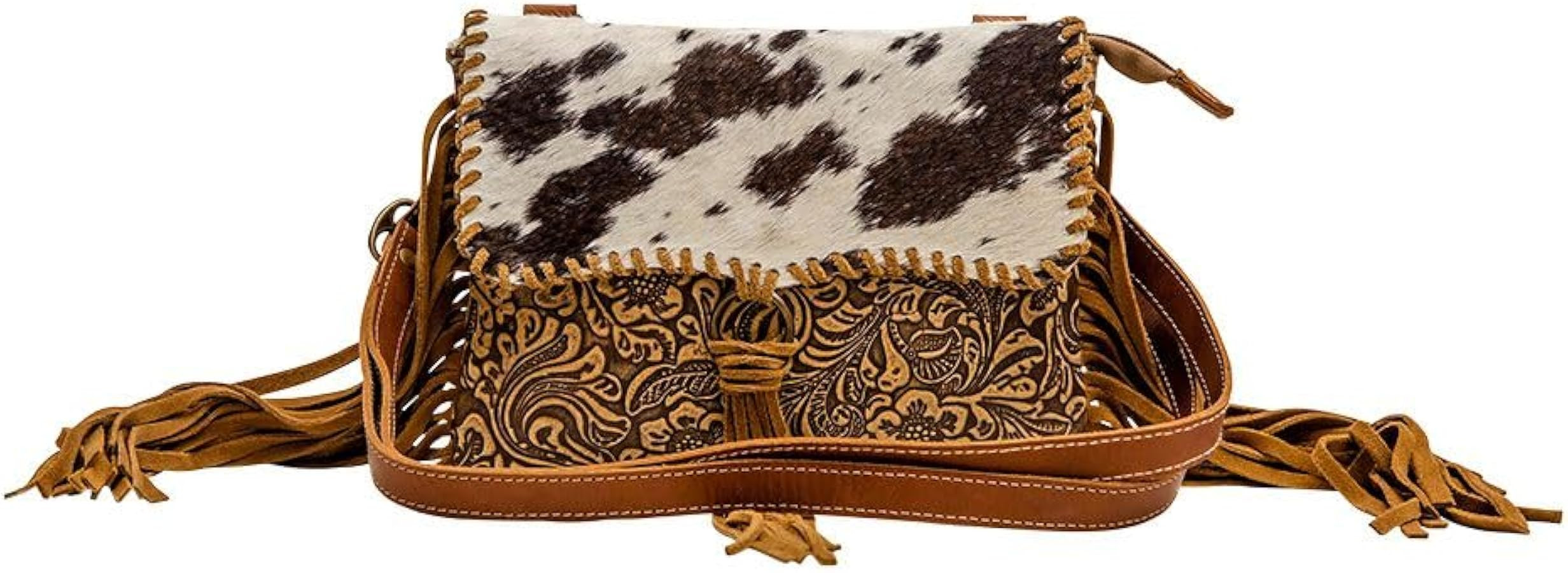 Myra Bag Western Leather Shoulder Bag for Women, Upcycled Hairon Crossbody Bag - Magby | Amazon (US)