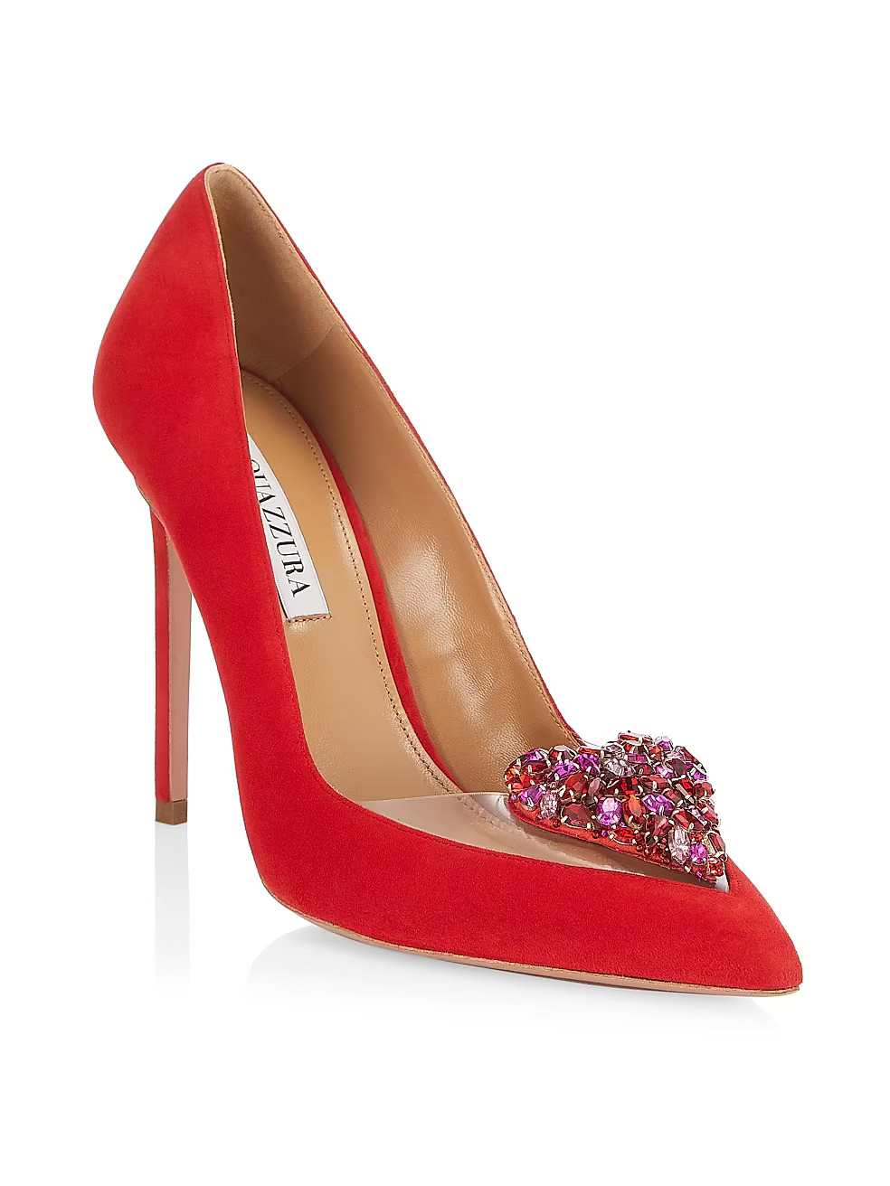 Love Me Crystal-Embellished Leather Pumps | Saks Fifth Avenue