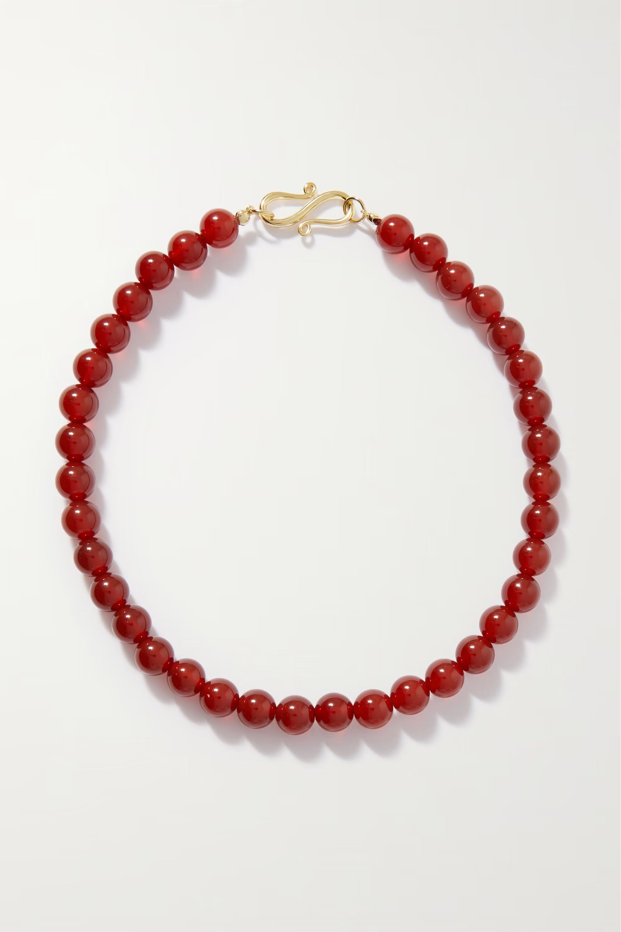 The Rose gold-plated carnelian necklace | NET-A-PORTER (US)