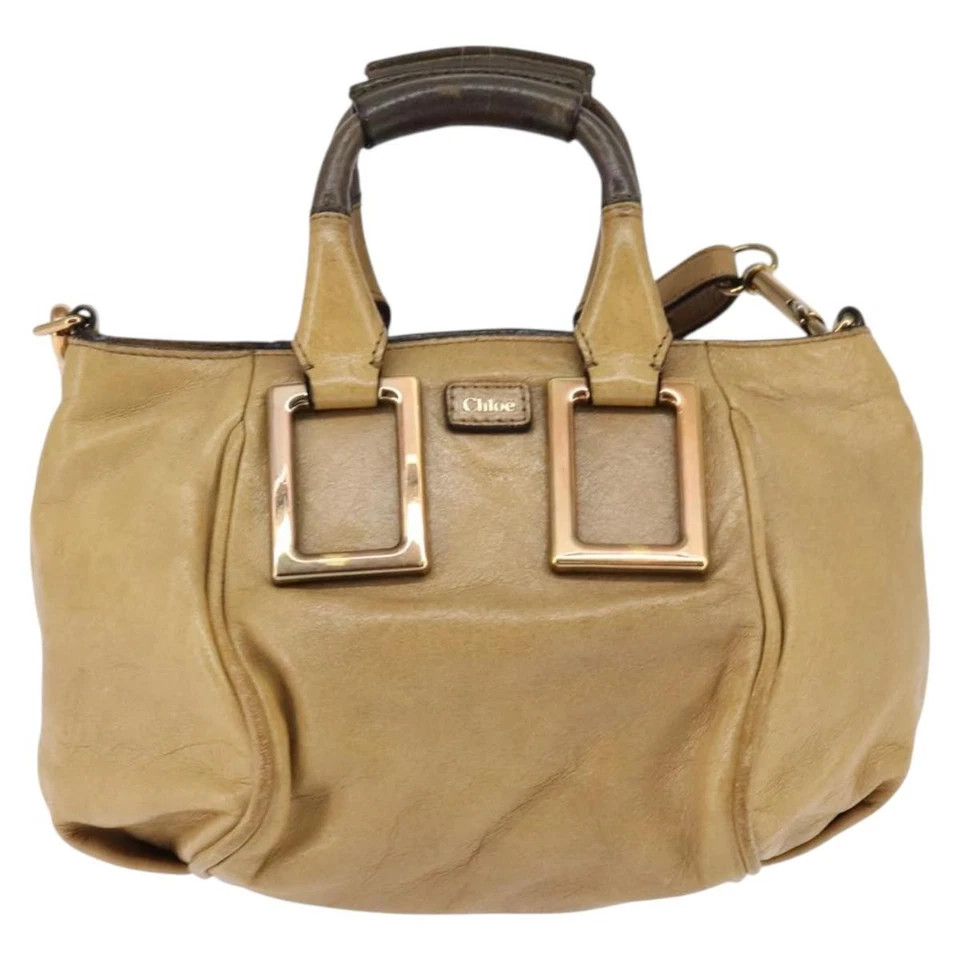 Authenticity GuaranteeChloe Ethel Handbag Leather Beige Leather Handbag Authentic | eBay AU