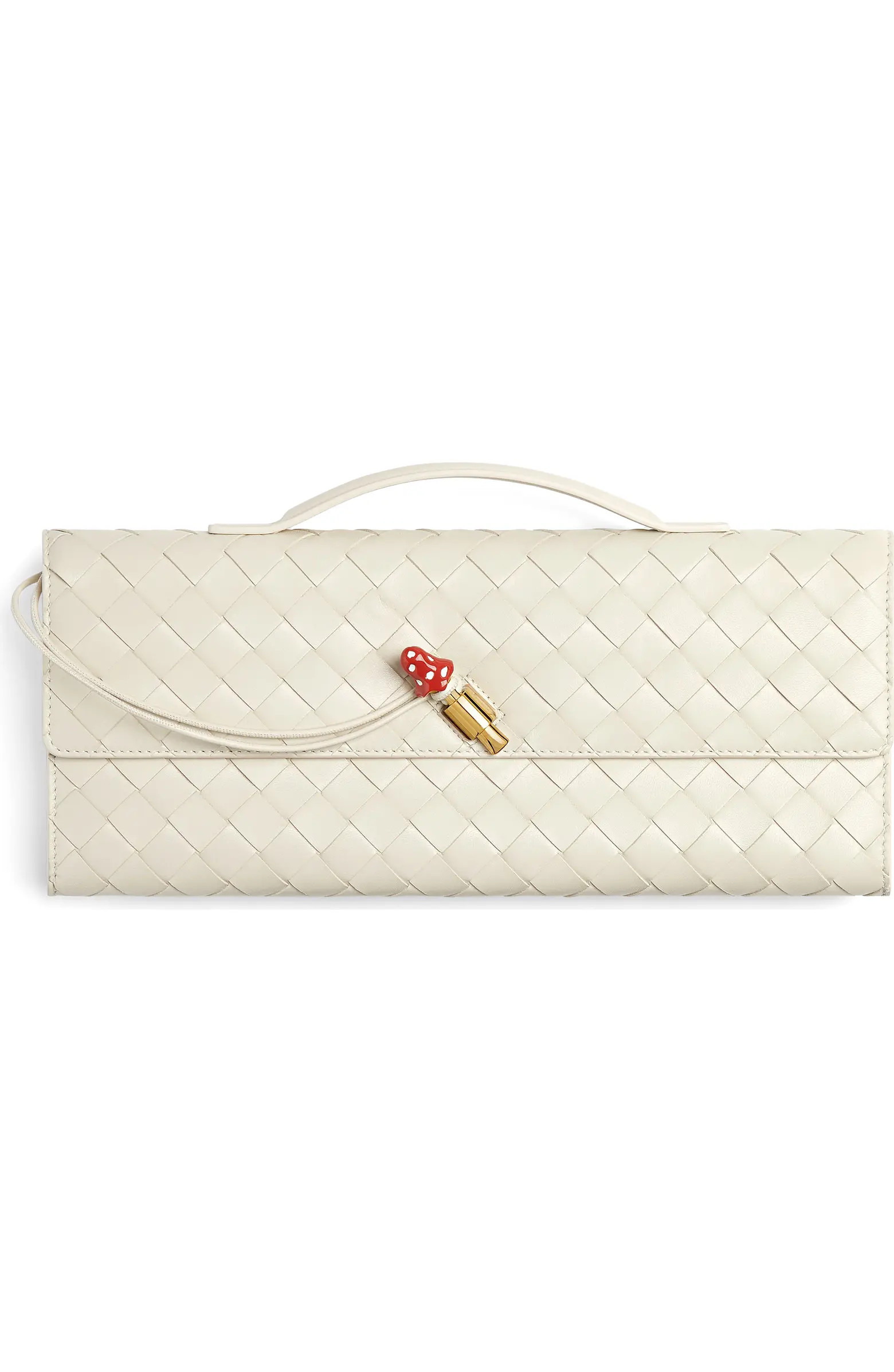 Long Andiamo Mushroom Leather East/West Clutch | Nordstrom