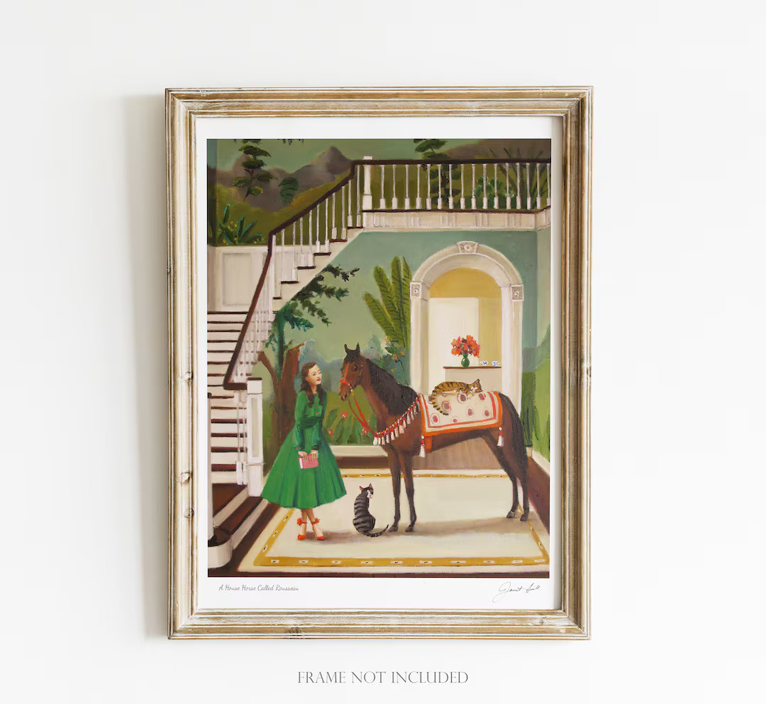 A House Horse Called Rousseau. Art Print. Janet Hill Studio | Etsy (US)