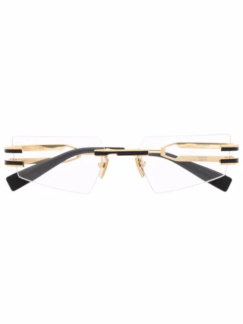 Balmain Eyewear Fixe Rimless Glasses - Farfetch | Farfetch Global