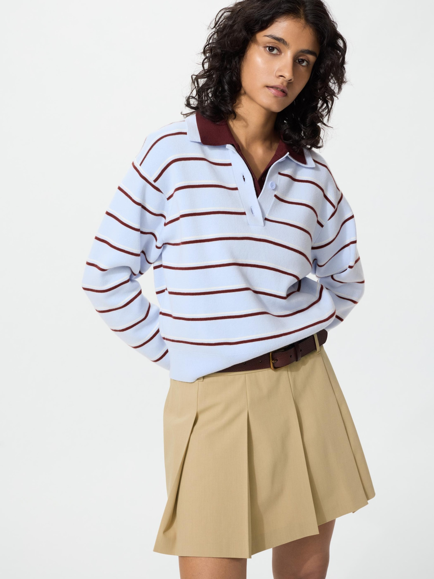 UNIQLO Women's Pleated Skort, Beige, Small | UNIQLO (US)