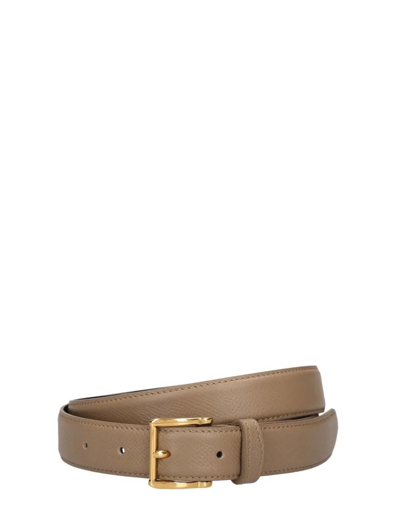 25mm oval buckle grained leather belt - AMI Paris - Women | Luisaviaroma | Luisaviaroma