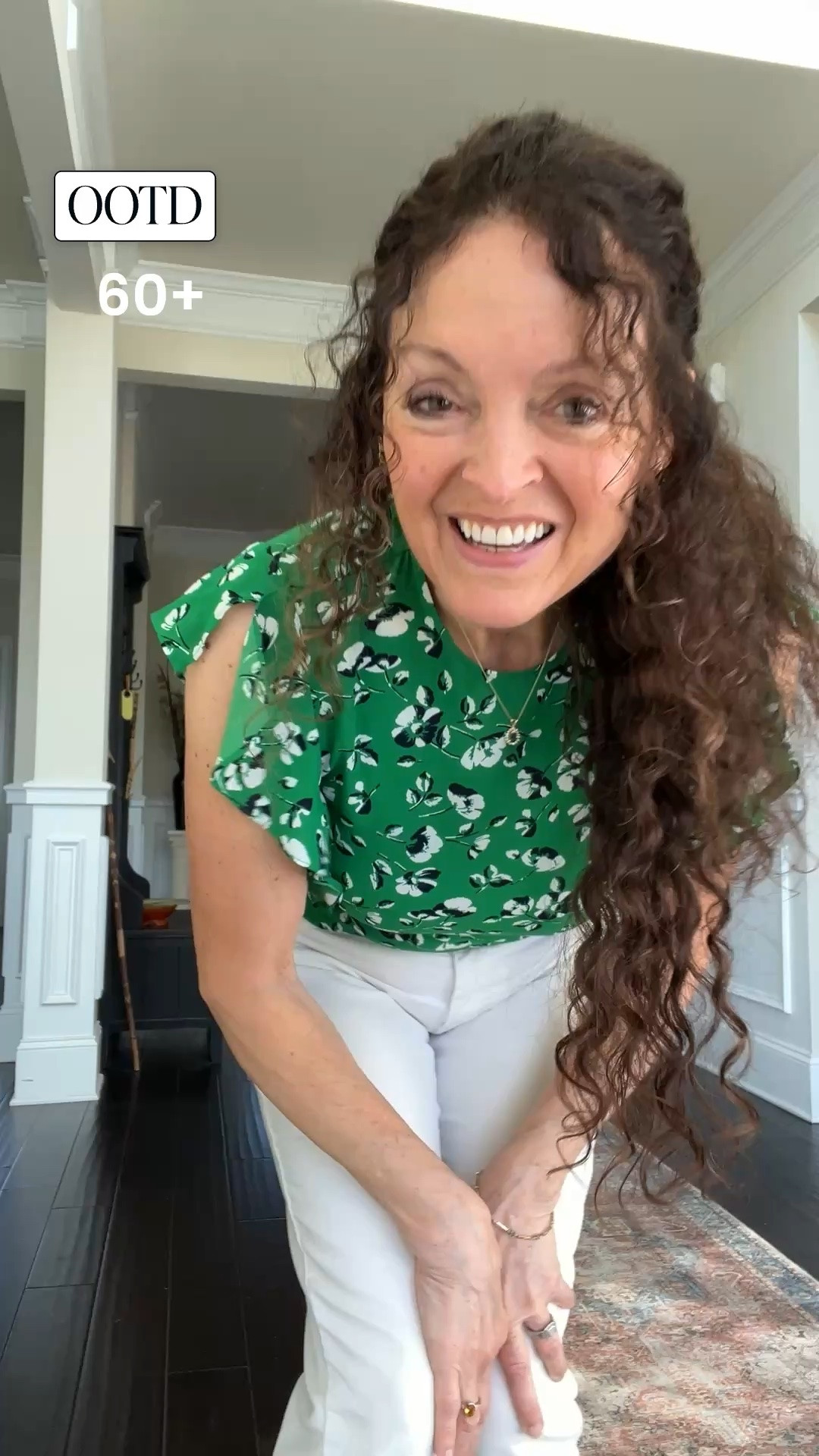 5’2” 60+
Headed to church and I’m loving this Green Ralph Lauren blouse. I’ve also linked a less expensive similar one below.
Pairing with white jeans and black sandals, and then some emerald jewelry that I pulled out of the treasure chest😉￼ 

 #OOTD #LTKootd #LTKOver40
