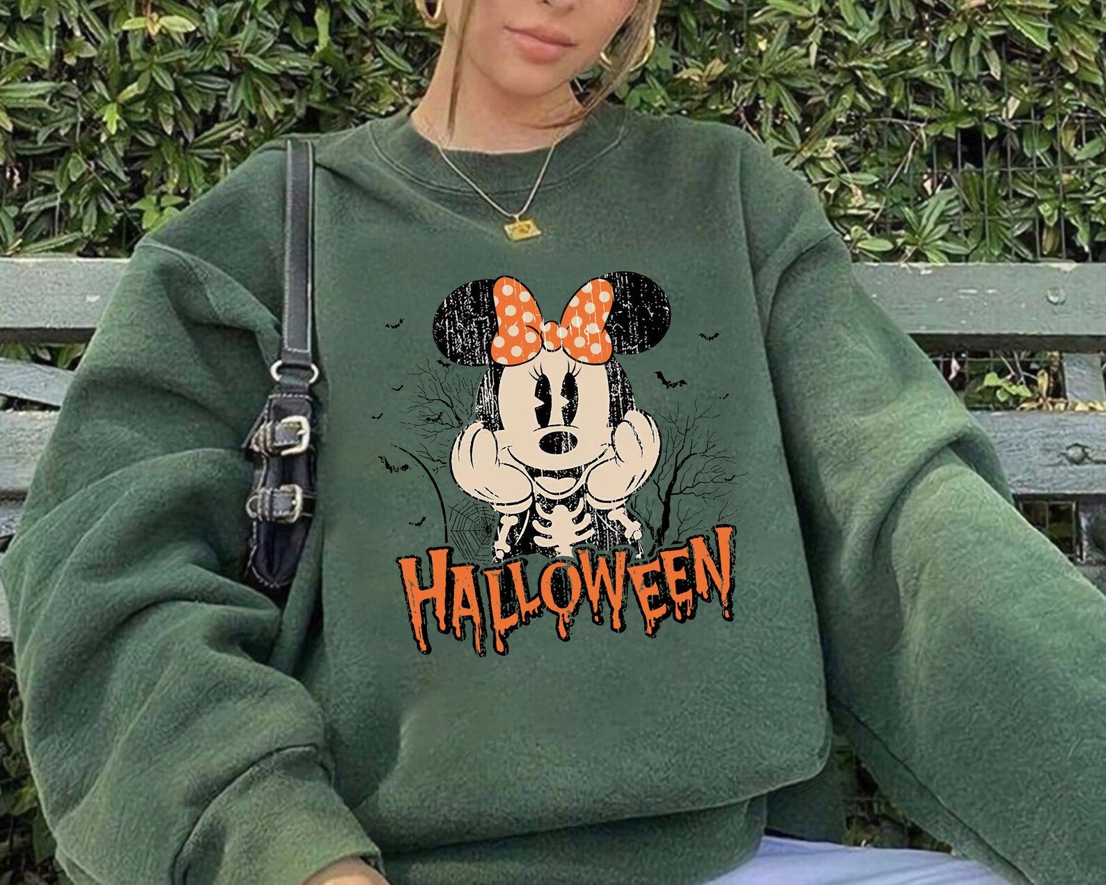 Minnie Halloween Crewneck Sweatshirt Womens Disney | Etsy | Etsy (US)