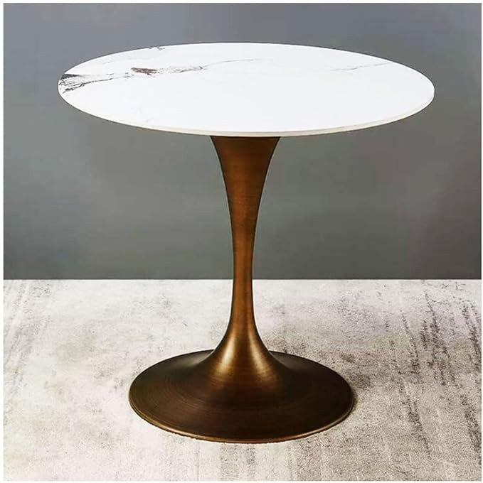 Round Pedestal Dining Table， White Marble Melamine Tulip Base Kitchen Table Round Table for Hom... | Amazon (US)