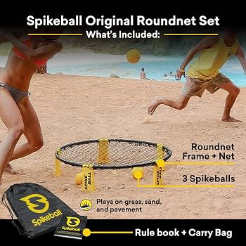Spikeball 3 Ball Original Roundnet Game Set - Includes 3 Balls, net and Bag | Amazon (US)