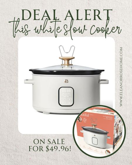 This white slow cooker from the Drew Barrymore Beautiful collection at Walmart is on sale for $49.96!

#LTKsalealert #LTKHoliday #LTKGiftGuide
