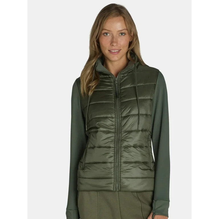 Avia Women’s Quilted Jacket with Long Sleeves, Sizes XS-XXXL | Walmart (US)