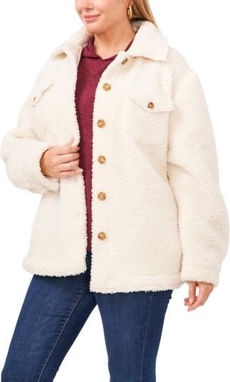 1.STATE Faux Plus Size Shearling Shirt Jacket | Nordstrom | Nordstrom