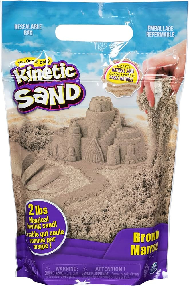 Kinetic Sand, The Original Moldable Sensory Play Sand, Brown, 2 lb. Resealable Bag, Ages 3+ | Amazon (US)