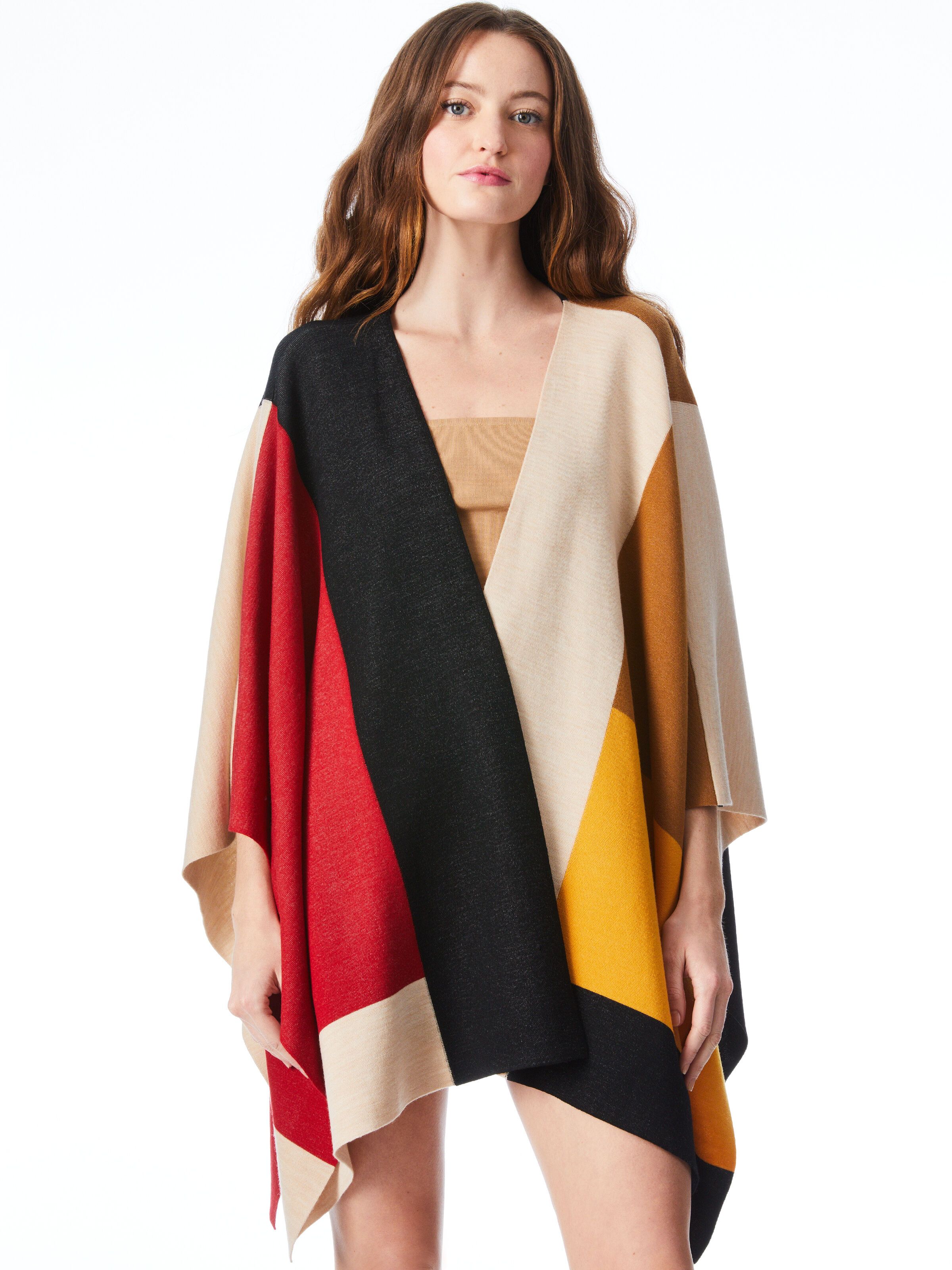 alice + olivia KAMALA COLORBLOCK PONCHO | Alice + Olivia