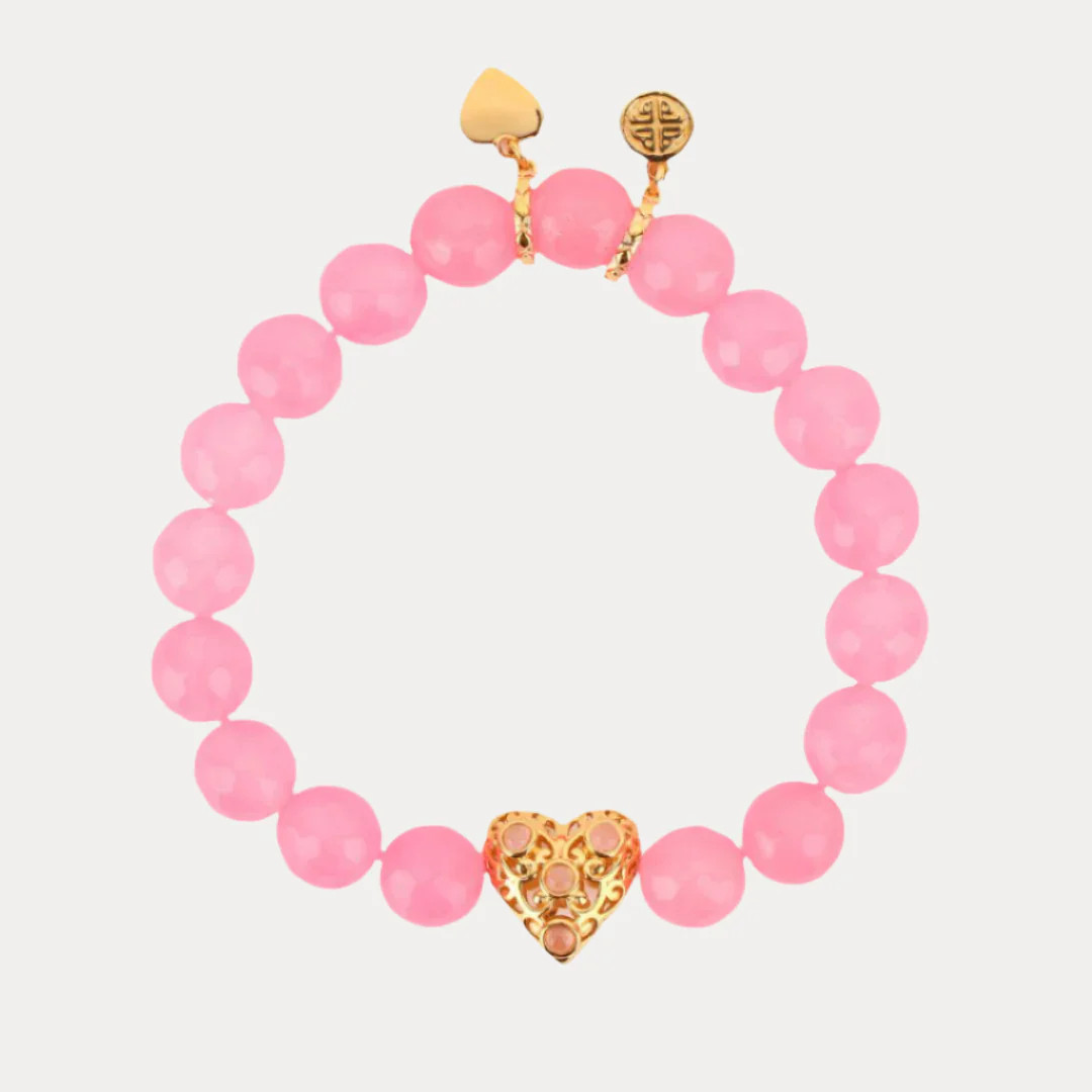 Corazon Beaded Bracelet - Pink | BuDhaGirl