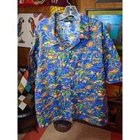 Vintage Hawaiian Mens Shirt Underwater Theme Tropical Fish 1990S Xl 52 Chest Tiki Hawaii | Etsy (US)