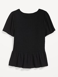 Flutter-Sleeve Smocked Peplum Blouse for Women | Old Navy (US)