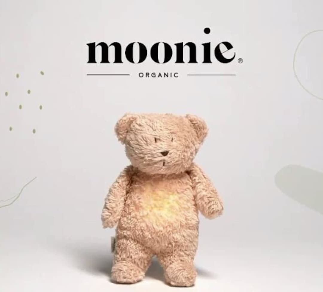 Moonie ORGANIC Humming BEAR with LAMP | Soft cuddly Teddy Bear | Baby lamp music box | Sound Baby... | Etsy (US)