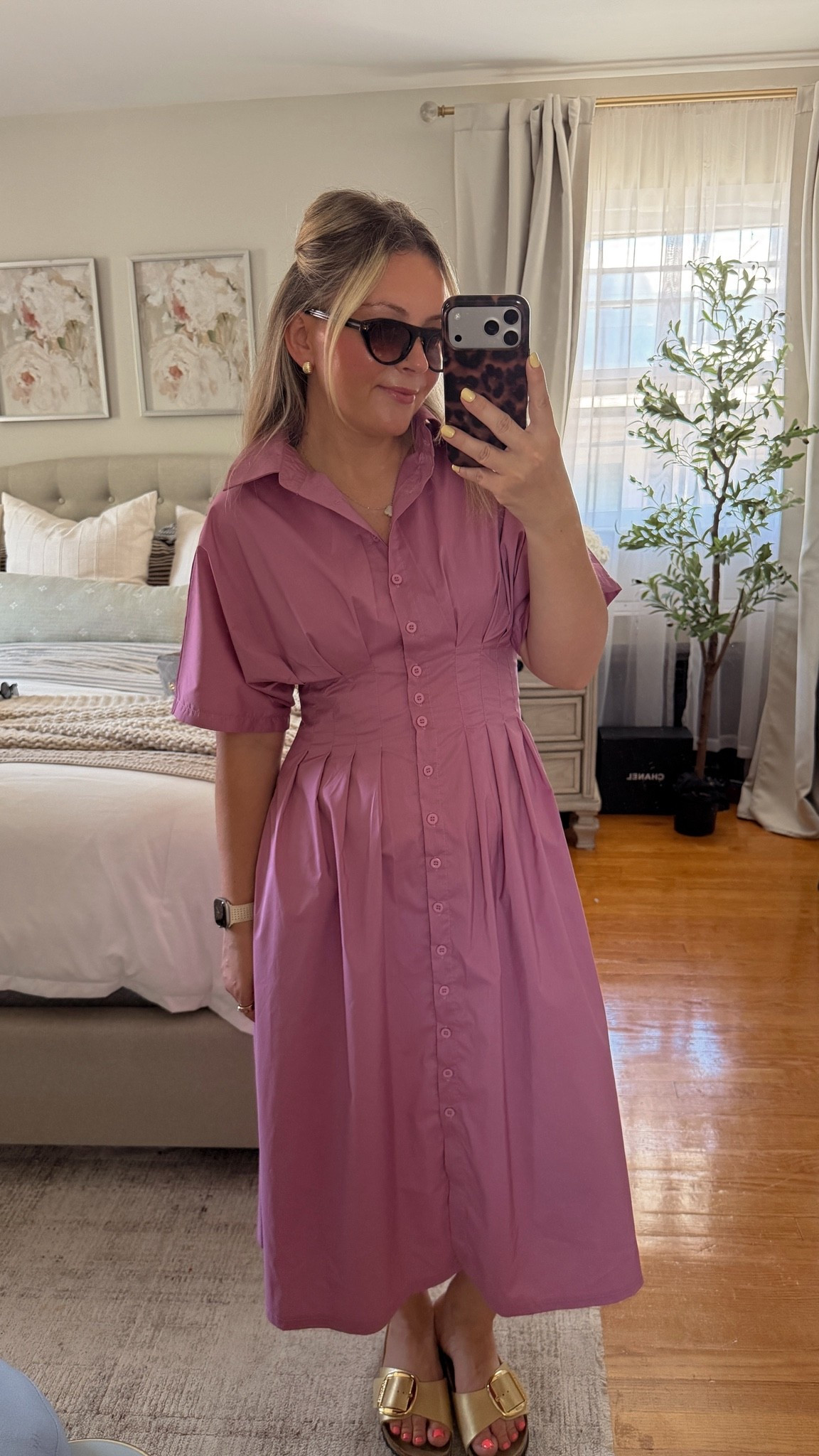 mauve midi dress, feminine summer outfit, flattering midi dress women, classy casual dress, modest summer dress, elegant mom style, pink dress outfit ideas, effortless chic outfit, vacation dress women, timeless feminine fashion

#LTKMothersDay #LTKootd #LTKSaleAlert