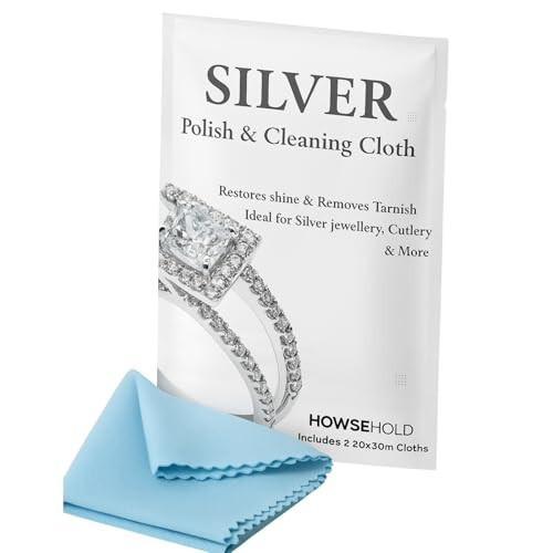 Silver Polishing Cloth (Pack of 2) Jewellery Cleaning and Polishing Cloths for Cleaning Silver, Gold and Platinum - Restores The Shine | Amazon (US)