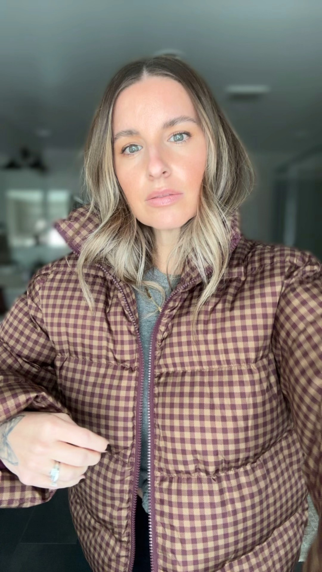 cutest gingham puffer! 

#LTKSeasonal #LTKFindsUnder50 #LTKPetite