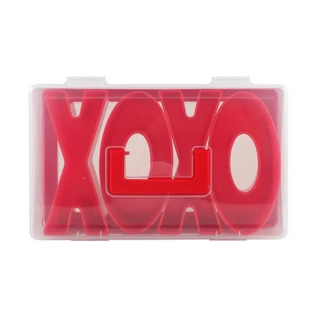 Cook With Color Valentine's Day Red Figural Plastic Snack Box, XOXO Design | Walmart (US)