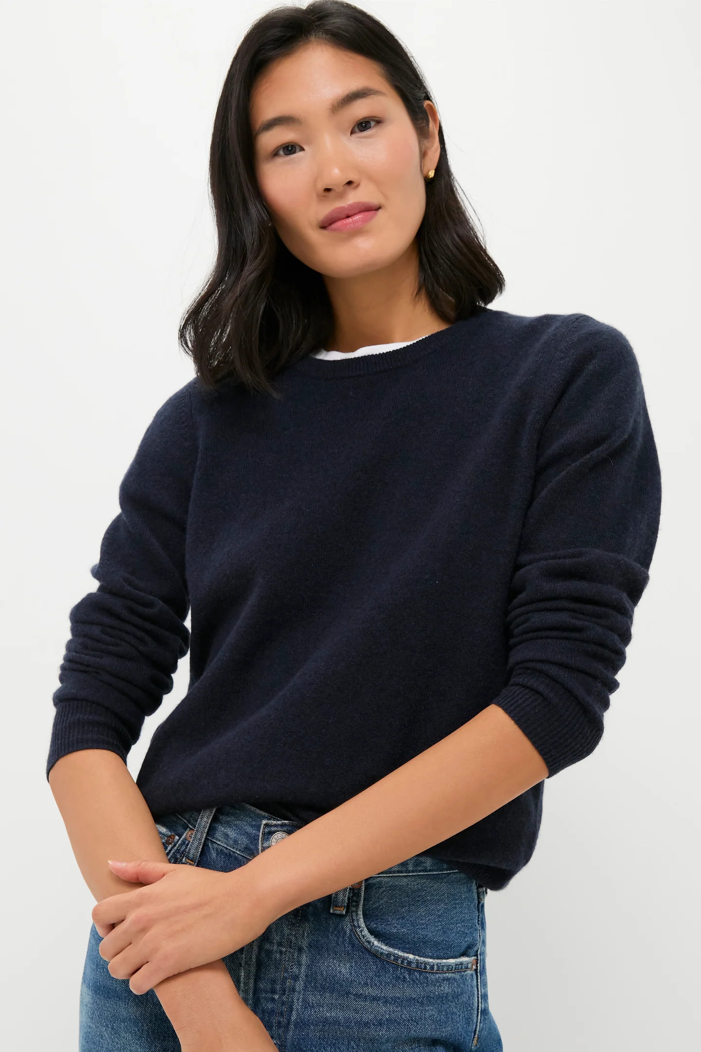 Navy Cashmere Crewneck Sweater | Tuckernuck (US)