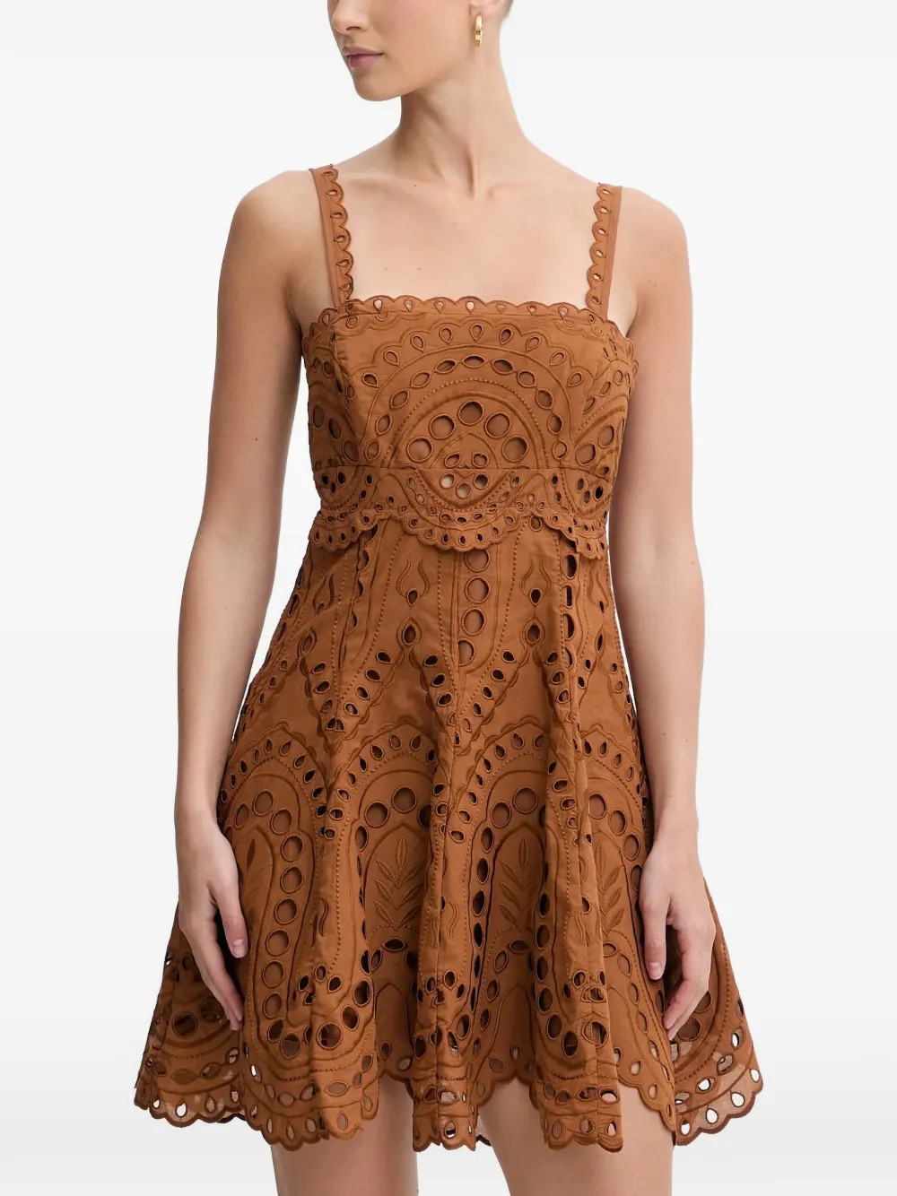 Charo Ruiz Ibiza Zeph cut-out dress - Brown | Farfetch Global