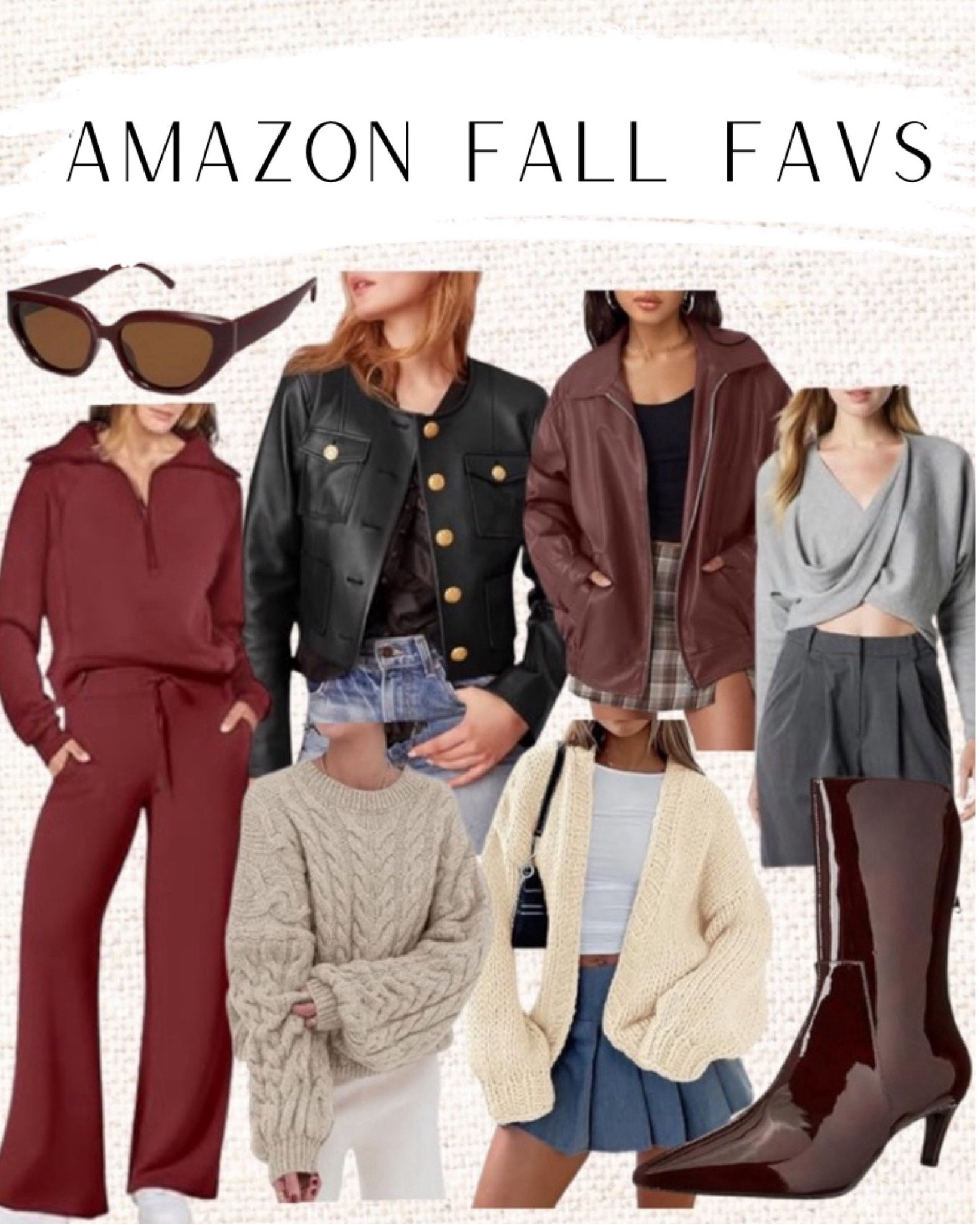 Set L 
Black jacket L 
Maroon jacket xxl for oversized fit 
Chunky sweater and cardigan xl 
Grey top L 
#amazon #amazonfashion 

Follow my shop @shaynaslife on the @shop.LTK app to shop this post and get my exclusive app-only content!

#liketkit #

#LTKFindsUnder100 #LTKFindsUnder50 #LTKMidsize