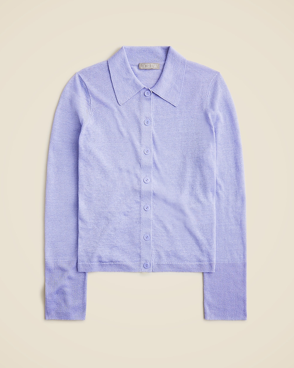 Collared button-up sweater in linen | J. Crew US
