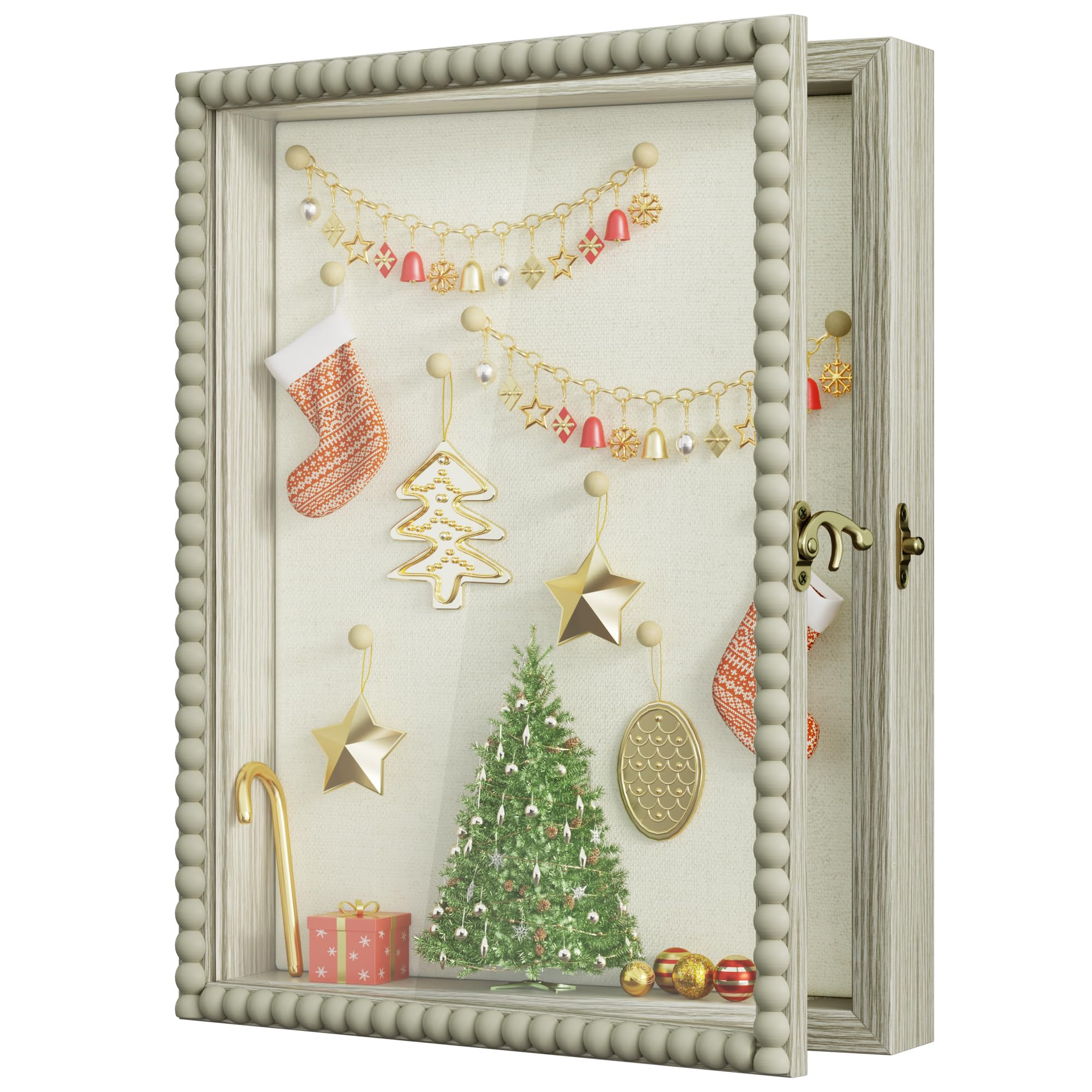 Love-KANKEI Shadow Box Frame 11x14, Deep Large Shadow Box Display Case with Unique Beads Door and... | Amazon (US)