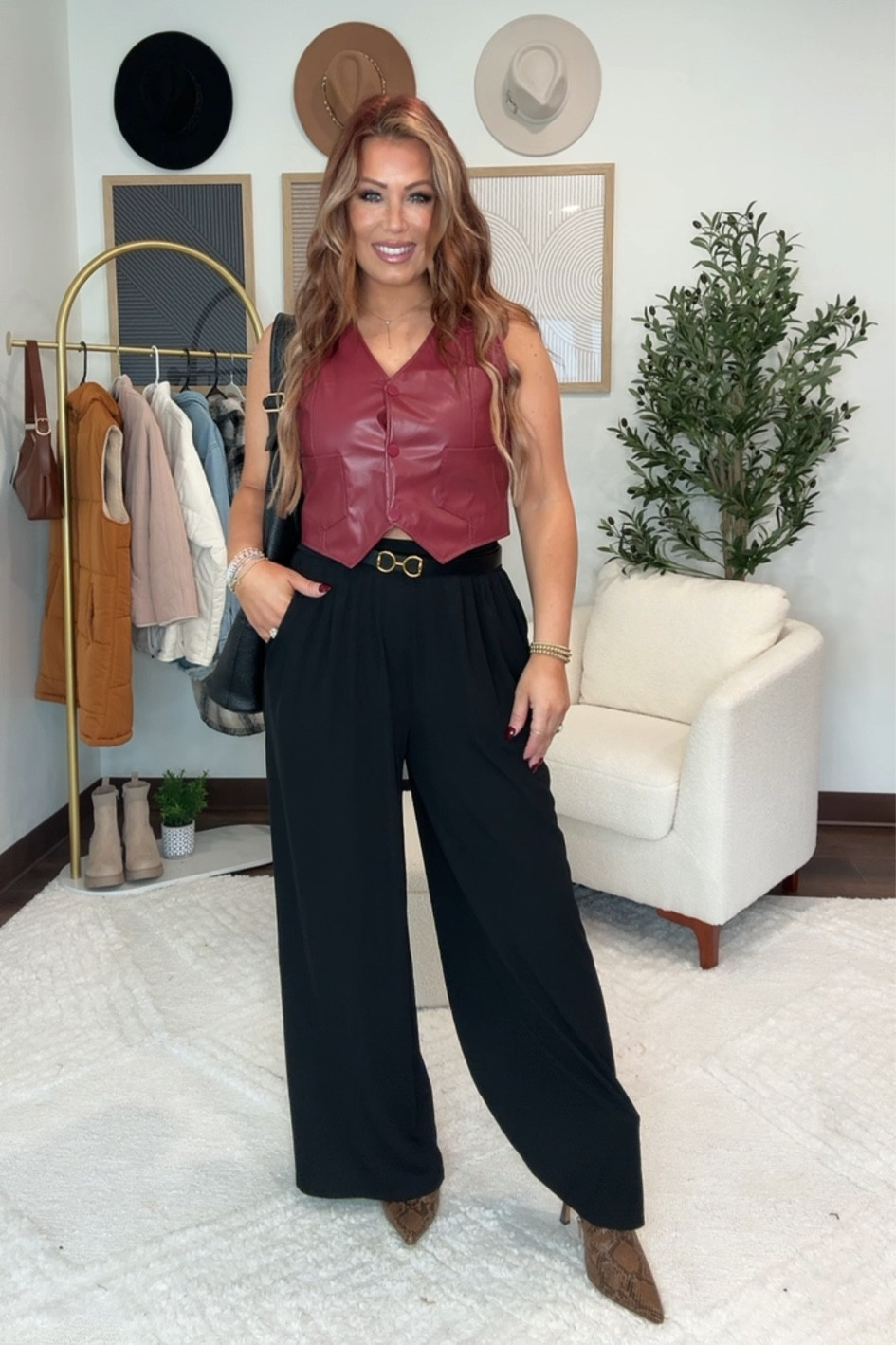 Thanksgiving Outfits from Amazon! 

Sweater- Vest 
Pants size small 
Boots run true 

#amazonfashion #thanksgivingoutfit 