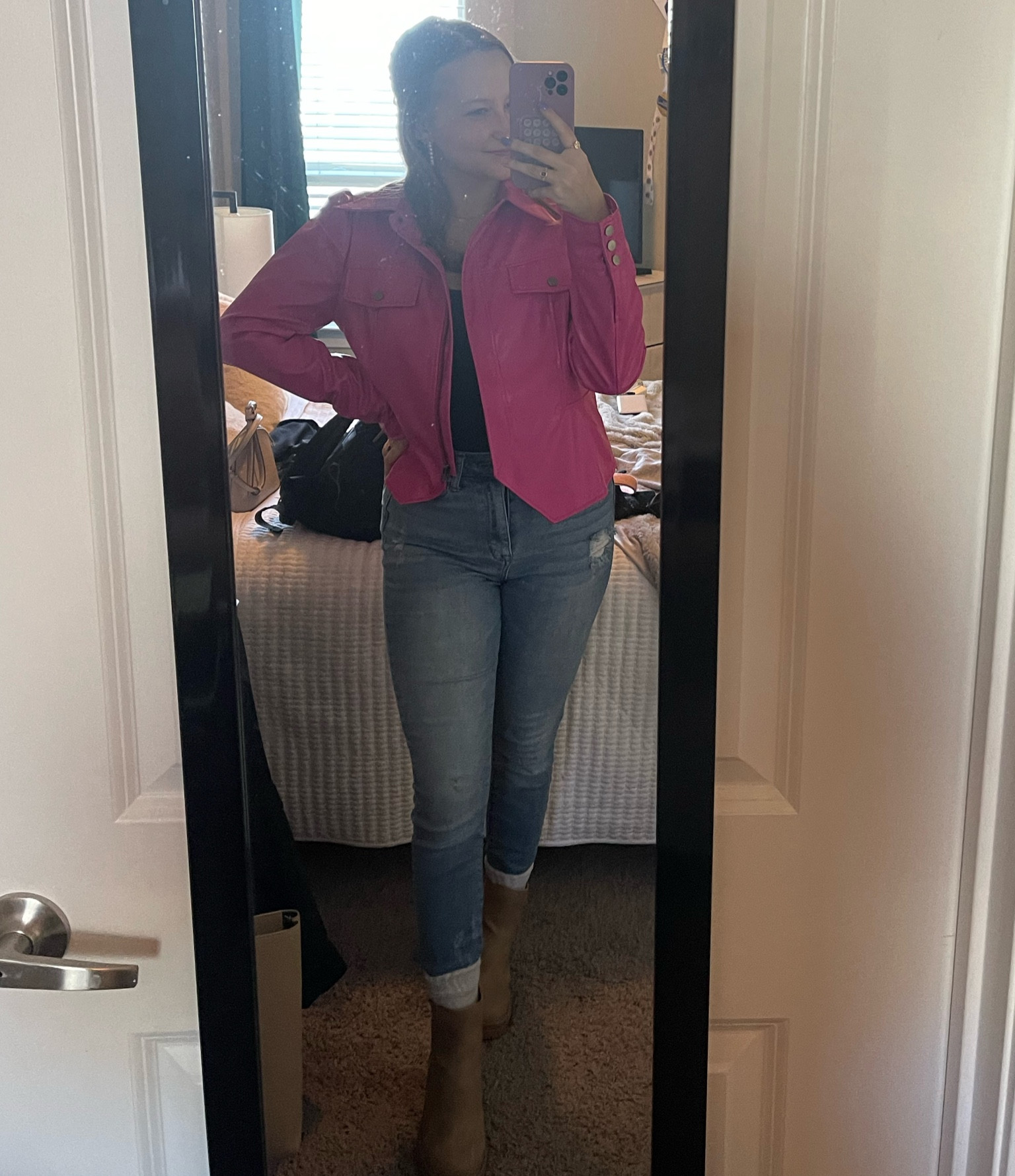 pink leather jacket outfit inspo 💖🎀✨

#LTKstyletip #LTKsalealert #LTKMostLoved