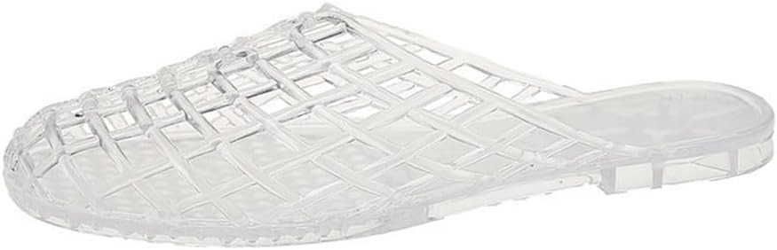 Jelly Mesh Ballet Flats for Women Jelly Shoes Women 2025 Newly Adult Clear Hollow Jelly Flat Sand... | Amazon (US)