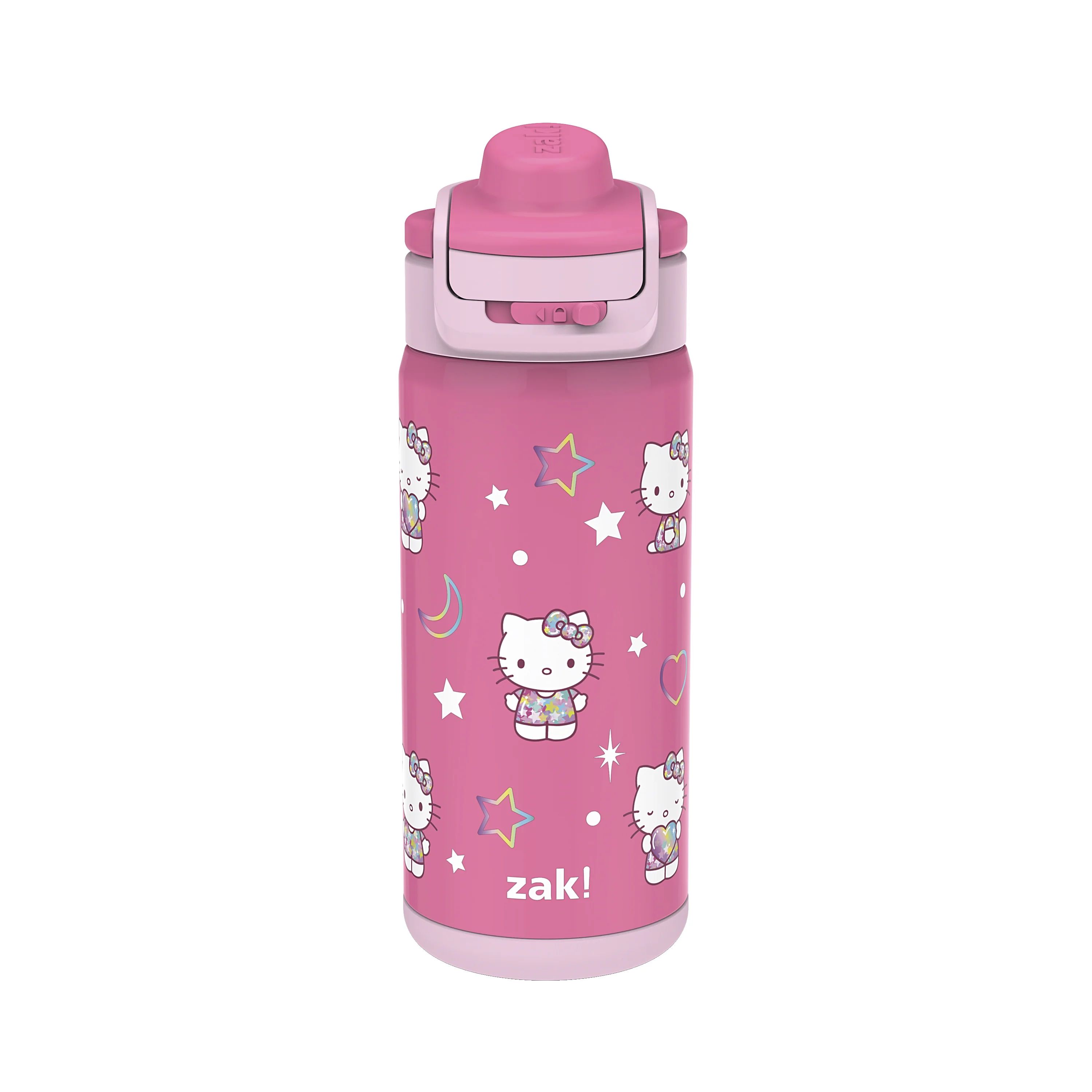 Zak Designs 14oz Hello Kitty Kids Straw Water Bottle, Stainless Steel Vacuum Insulated Lincoln Bo... | Walmart (US)