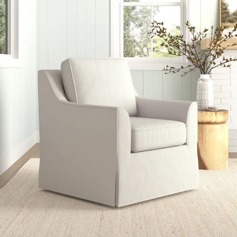 Barbel Upholstered Swivel Armchair | Wayfair North America