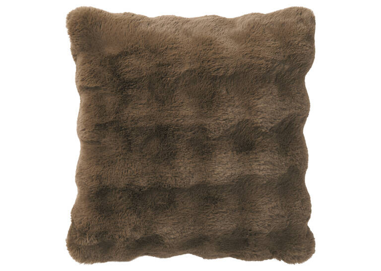 Zoey Faux Fur Pillow 20x20 Mushroom | Urban Barn
