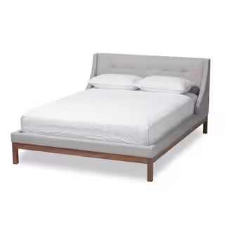 Louvain Greyish Beige Full Platform Bed | The Home Depot