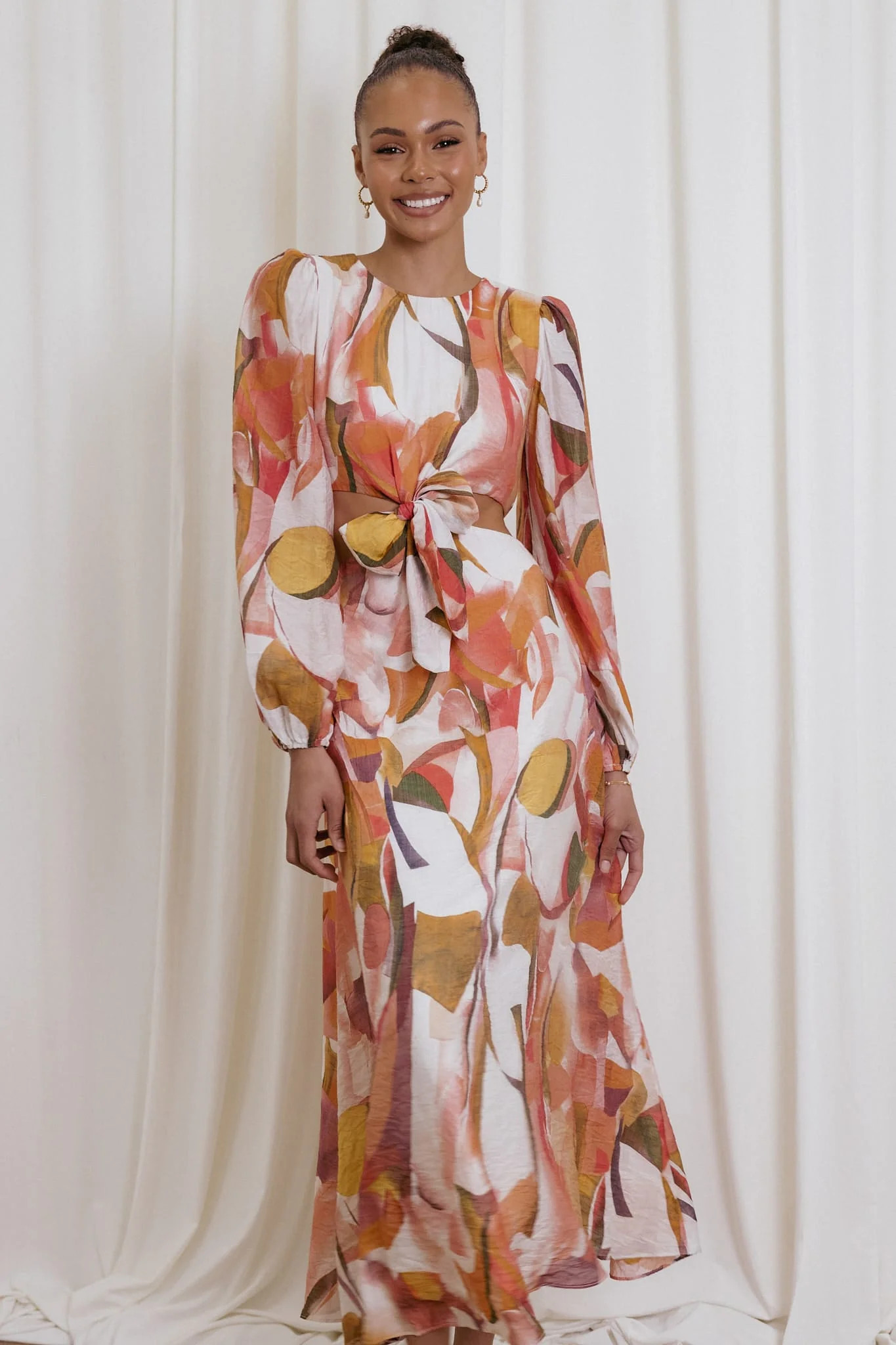 Laquin Long Sleeve Maxi Dress - Pink | Petal & Pup (US)