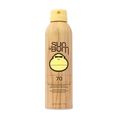Sun Bum Original SPF 70 Sunscreen Body Spray - Broad Spectrum Moisturizing Sunscreen with Vitamin E - Hawaii 104 Act Compliant (Made without Octinoxate & Oxybenzone) - 6 oz | Amazon (US)