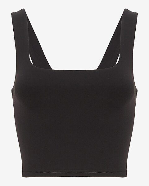 Body Contour Cropped Square Neck Tank | Express
