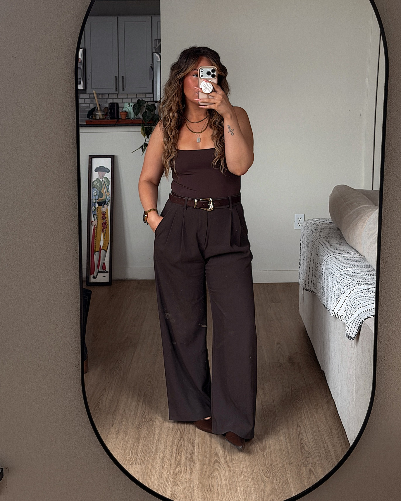 bodysuit - aritzia 
pants - gap 
heels - naturalizer
belt - amazon
blazer - h&m

#LTKootd #LTKPetite #LTKWorkwear