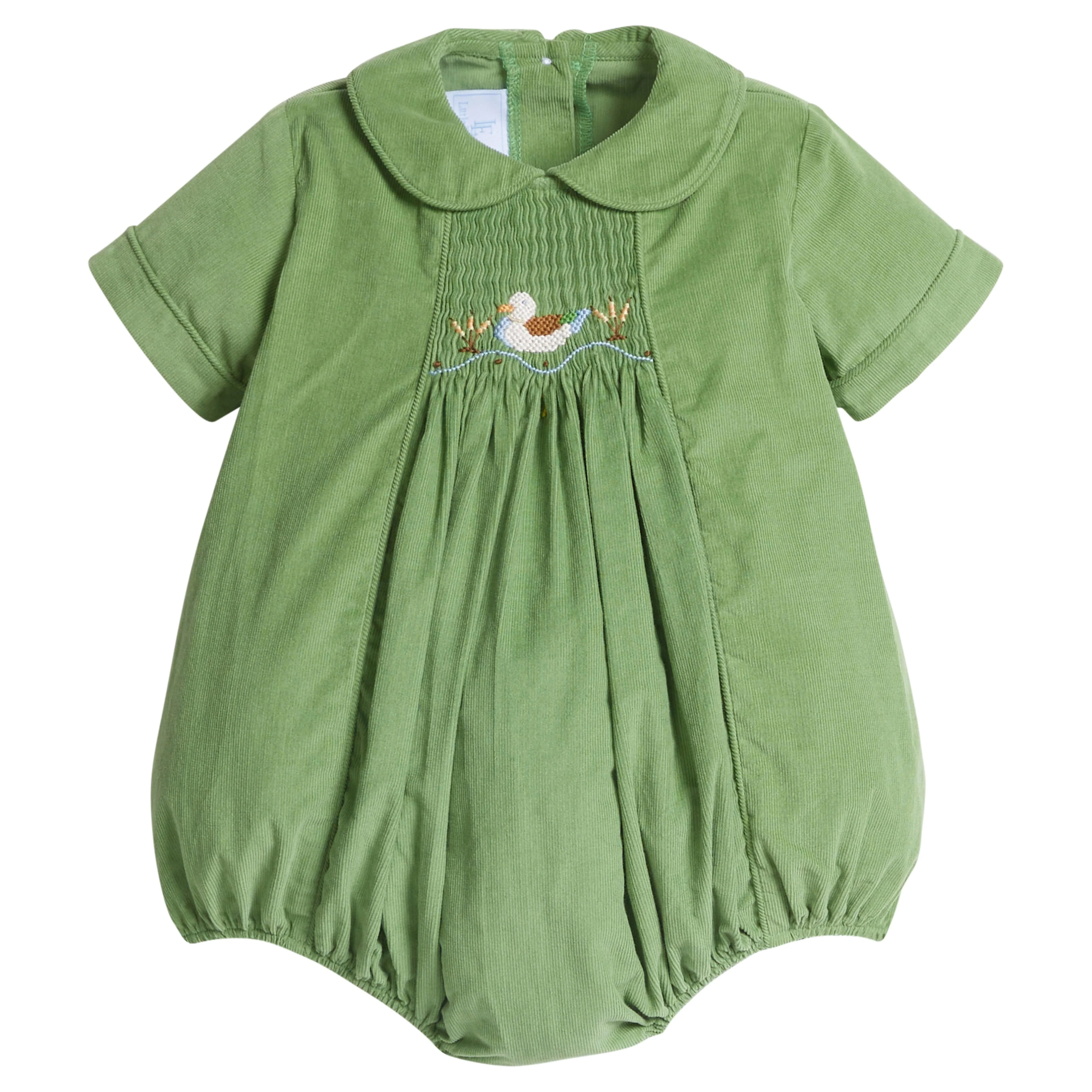Little English | Baby Boy's Chest Smocked Bubble - Mallard | Little English