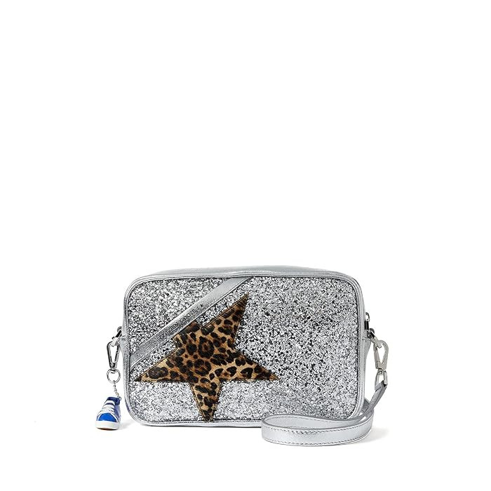 Golden Goose Women's Glitter Mix Crossbody Star Bag (Silver/Leopard) | Zappos