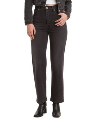 Women's Ribcage High-Rise Straight Ankle Jeans | Macy's