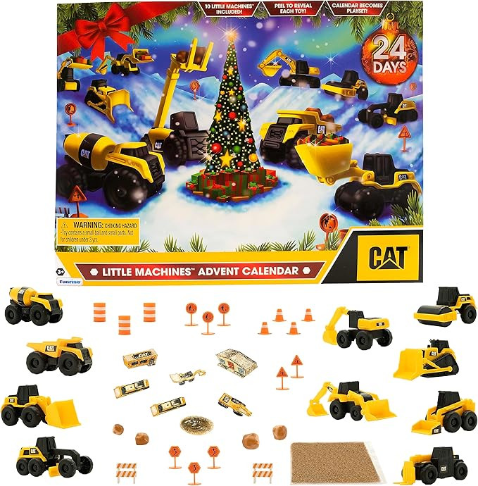 CAT Construction Toys, Little Machines Advent Calendar - Kids Toys for Ages 3 and Up - 24 Piece S... | Amazon (US)