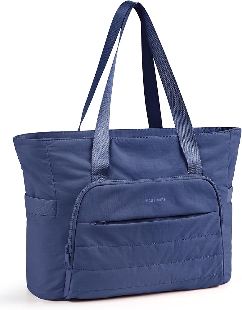 BAGSMART Womens Tote Bag, Lightweight Large Tote Bag with Yoga Mat Strap, Quilted Shoulder Bag Ha... | Amazon (US)